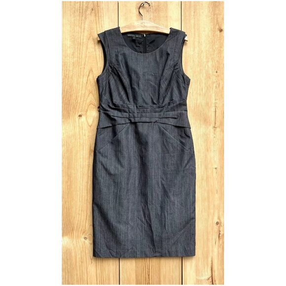 Lafayette 148 Sleeveless Gray Shift Dress Sz 6 - Picture 1 of 5